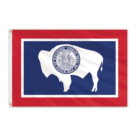 Global Flags Unlimited Wyoming Outdoor Nylon Flag 4'x6' 200739
